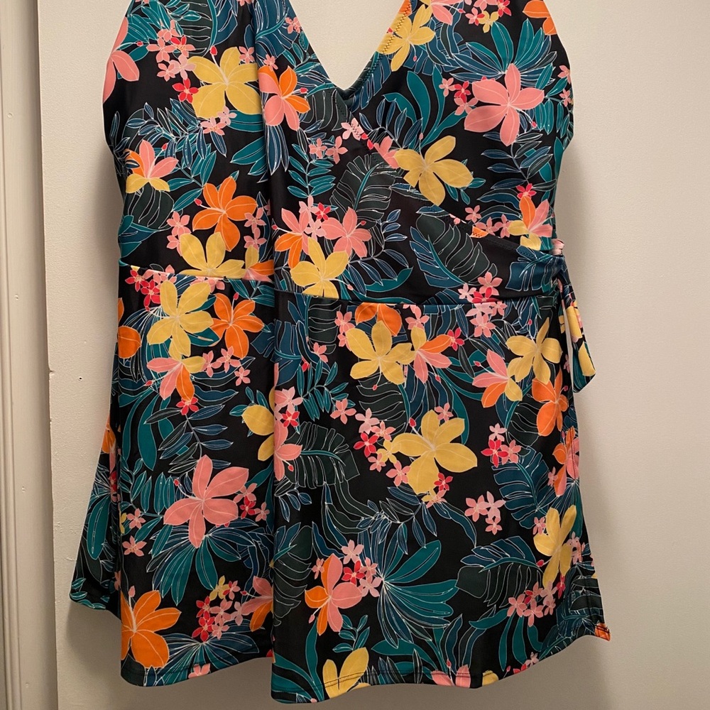 Woman’s V-Neck Wrap-Front Swimsuit Dress